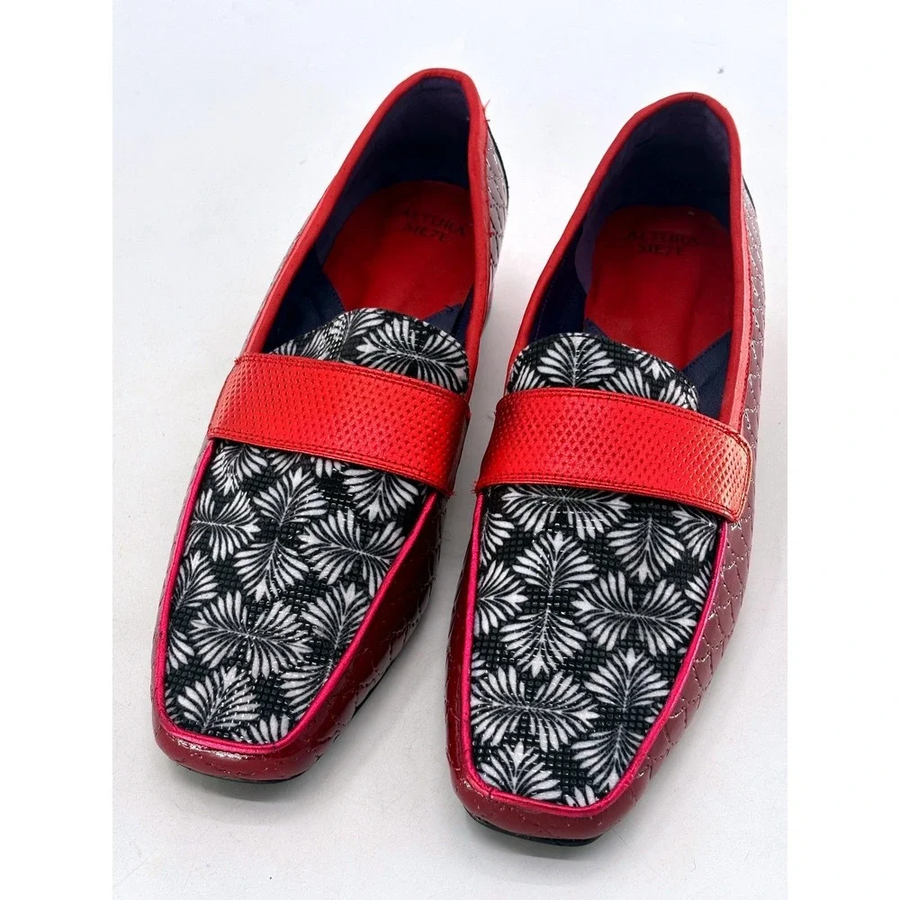 Altura Seite Loafer Moccasin Shoes Women Size 27 / 10 Fiorella Red‎